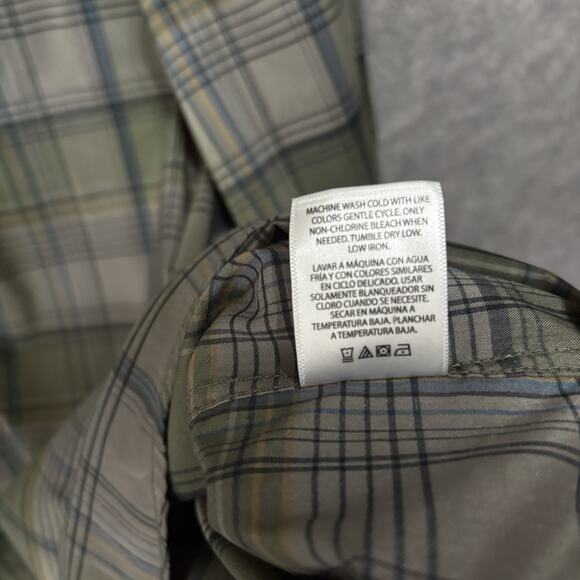 Swiss Tech Plaid‎ Shirt Mens 3XL Green Plaid Pockets Lightweight Stretch - Picture 5 of 7